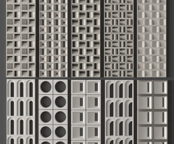 Modern Cement Brick Screen Partition-ID:431180006