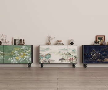 New Chinese Style Side Cabinet-ID:140898948