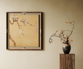 新中式宋式风装饰挂画花艺组合-ID:495084058