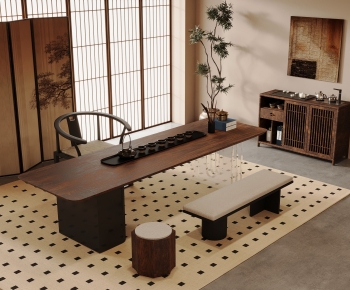 New Chinese Style Tea Tables And Chairs-ID:474421027