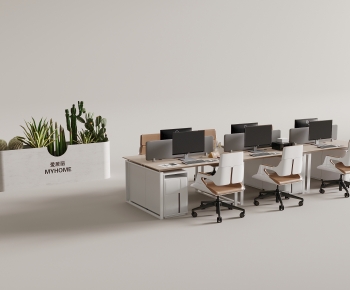 Modern Office Desk And Chair-ID:864790928