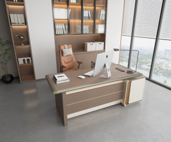 Modern Office Desk And Chair-ID:286166911