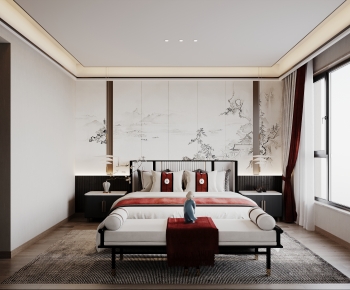 New Chinese Style Bedroom-ID:318368916