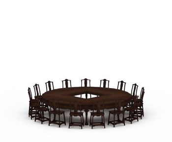 Chinese Style Dining Table And Chairs-ID:117353925