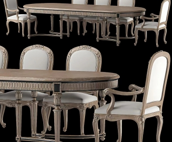 French Style Dining Table And Chairs-ID:668862105