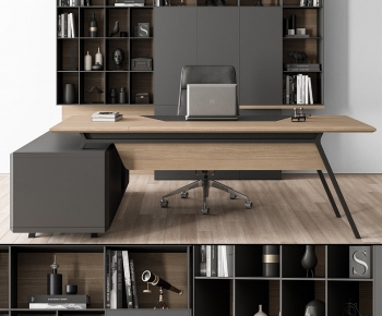 Modern Computer Desk And Chair-ID:593467007
