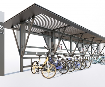 Modern Outdoor Parking Lot-ID:665530923