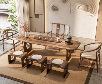 New Chinese Style Tea Tables And Chairs-ID:979962112