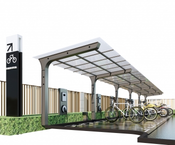 Modern Outdoor Parking Lot-ID:683789973