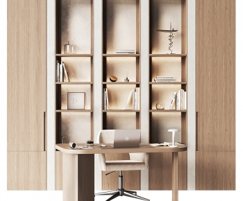Modern Office Desk And Chair-ID:794460856