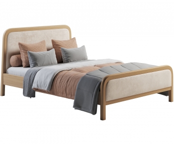 Modern Double Bed-ID:854562043