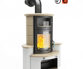 Industrial Style Fireplace-ID:418880948
