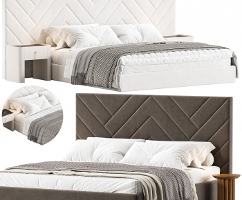 Modern Double Bed-ID:204912908