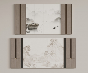 New Chinese Style TV Wall-ID:106775053