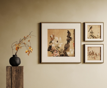 新中式宋式风装饰挂画花艺组合-ID:853113892