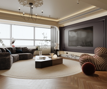 French Style A Living Room-ID:258124116