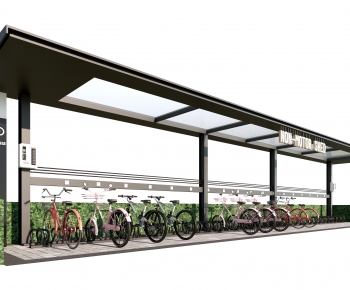 Modern Outdoor Parking Lot-ID:409615042