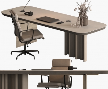 Modern Office Desk And Chair-ID:523679395