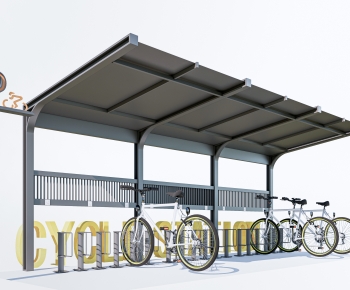 Modern Outdoor Parking Lot-ID:466413978