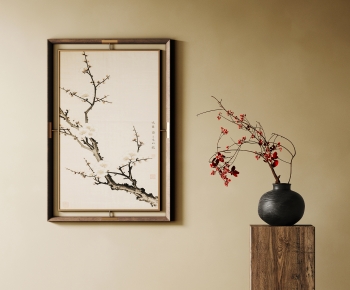 新中式宋式风装饰挂画花艺组合-ID:402785061