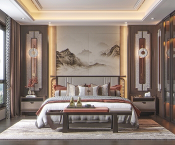 New Chinese Style Bedroom-ID:358911041