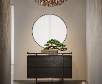 New Chinese Style Entrance Cabinet-ID:871423015