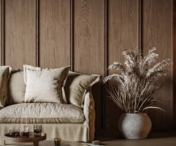 Wabi-sabi Style Sofa Combination-ID:115762954