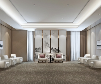 New Chinese Style Office Living Room-ID:841662885