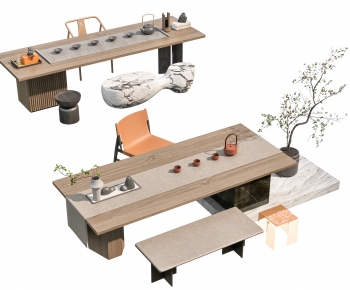 New Chinese Style Tea Tables And Chairs-ID:289741049