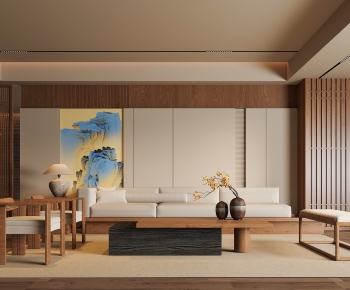 New Chinese Style A Living Room-ID:856570965