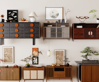 New Chinese Style Side Cabinet-ID:502538924