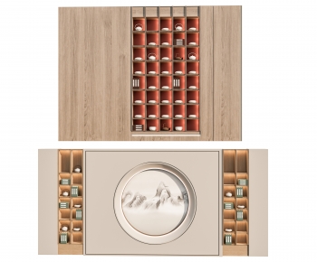 New Chinese Style TV Wall-ID:229135041