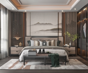 New Chinese Style Bedroom-ID:263211013