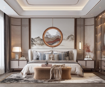 New Chinese Style Bedroom-ID:125786078