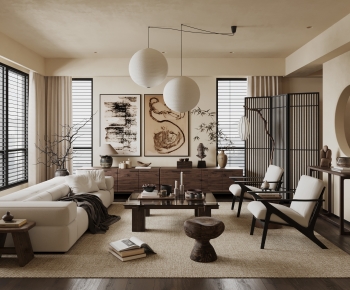 Wabi-sabi Style A Living Room-ID:219763993