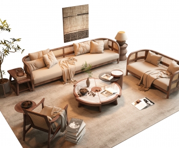 Wabi-sabi Style Sofa Combination-ID:246410458
