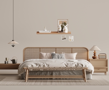 Nordic Style Double Bed-ID:959156994