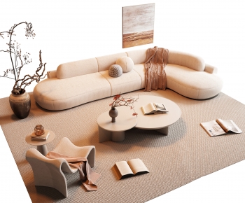 Wabi-sabi Style Sofa Combination-ID:498337034