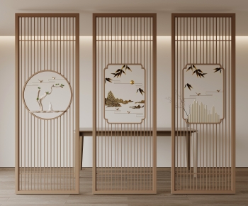 New Chinese Style Wooden Screen Partition-ID:526442057