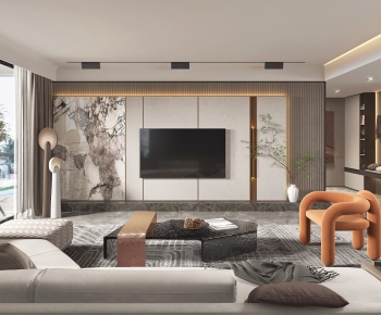 Modern A Living Room-ID:708281042