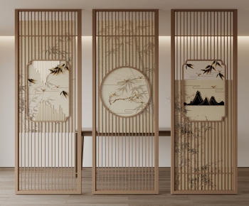 New Chinese Style Wooden Screen Partition-ID:562621124
