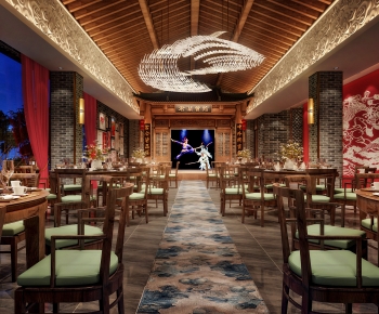 New Chinese Style Dining Room-ID:681557895