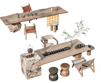 New Chinese Style Tea Tables And Chairs-ID:229367971
