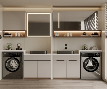 Modern Laundry Cabinet-ID:697422985
