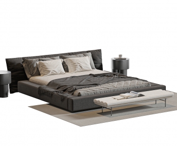 Modern Double Bed-ID:814580922