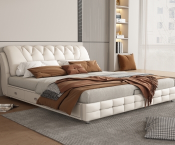 Modern Double Bed-ID:410550128