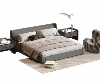 Modern Double Bed-ID:833853963