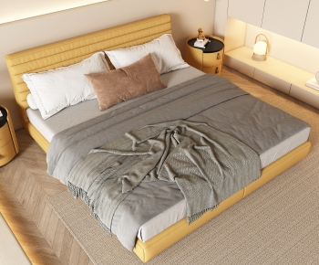 Modern Double Bed-ID:305331959