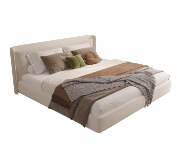 Modern Double Bed-ID:633054976