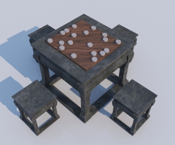 New Chinese Style Entertainment Table And Chair-ID:446378955